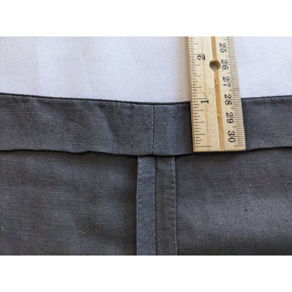 Rare Vtg 80s EMPORIO ARMANI Linen-Blend Black Cropped Jacket Size IT 46/ US 10 - Picture 11 of 12